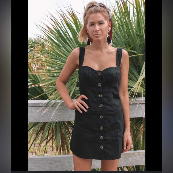 Maeve Dresses & Skirts - NWT! Maeve‎ by Anthropologie Black Button Up Dress with Key Hole Back